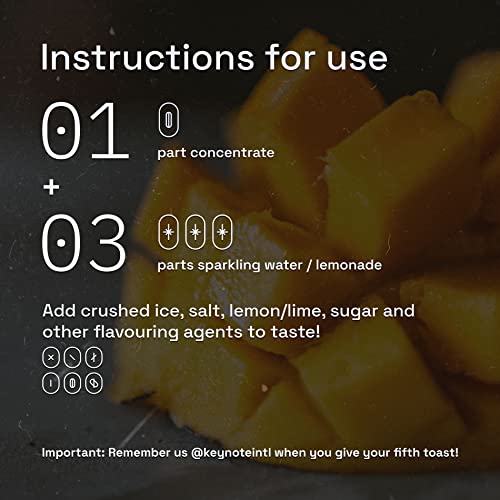 Image of KEYNOTE Alphonso Mango Concentrate | Real Ratnagiri Haapus Pulp | Sweetened | Glass Bottle 520 Ml, Liquid