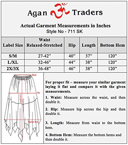 Agan Traders 711 Sk Medieval Renaissance Long Skirt [Hunter Green; 2X/3X] #TOP5