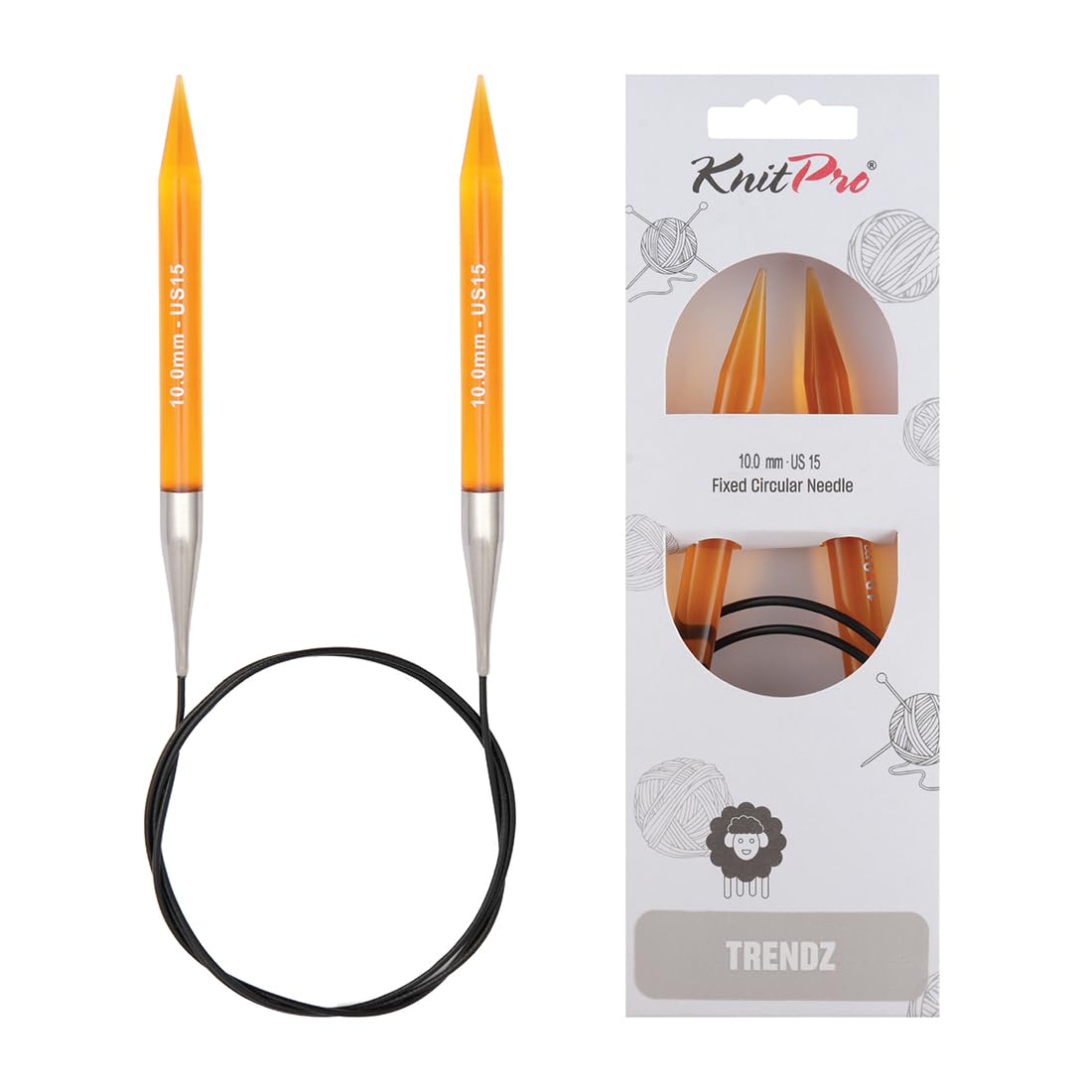 KnitPro Trendz Fixed Circular Needles 47" (120cm) | 10.00mm