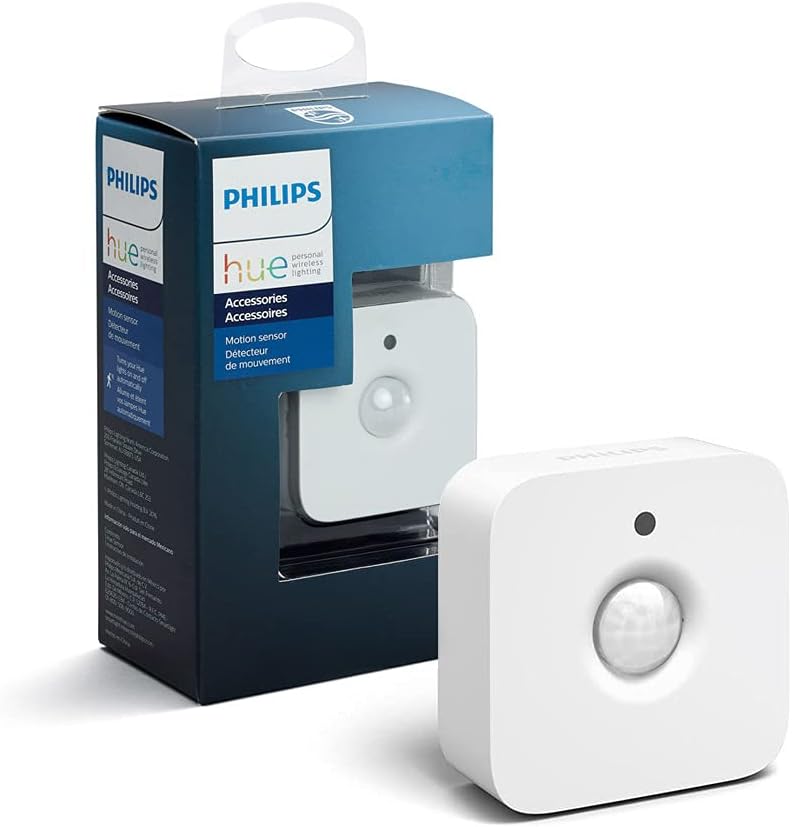 Motion Sensor, Exclusively for Philips Hue Smart Lights, 1-Pack | No-Wire Installation, Magnetic Mount or Screw Setup, Comes with Two AAA Batteries, Smart Home
