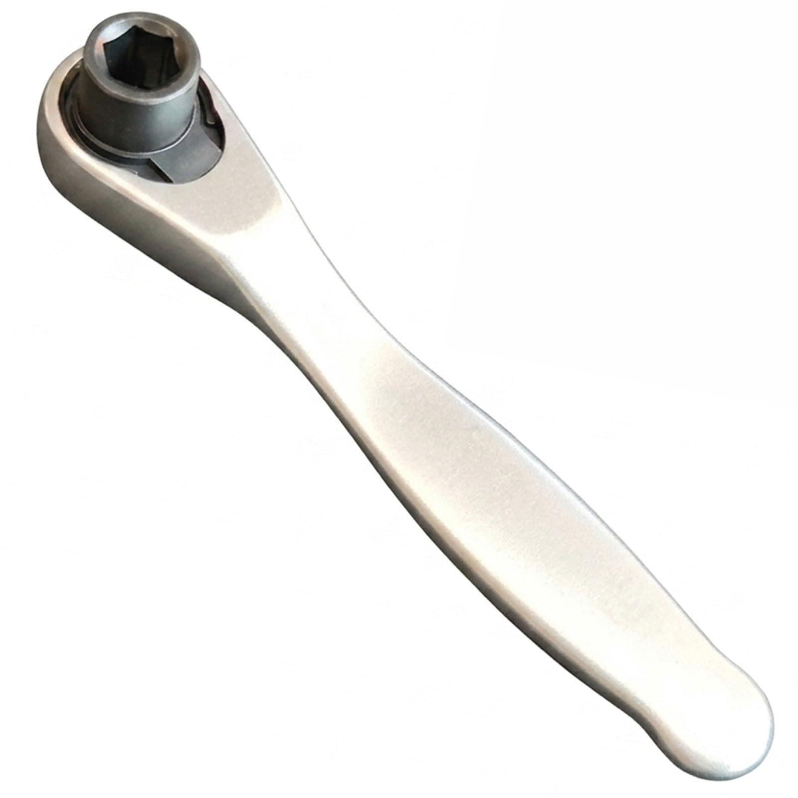 Mini Ratchet 1/4 Inch Drive Ratchet, Micro Ratchet Screwdriver 72-Tooth Ratcheting Bit Driver, 1/4 Hex Ratchet Wrench for 6.35mm Bits, Right Angle Screwdriver for Tight Spaces, Compact Pocket Tool