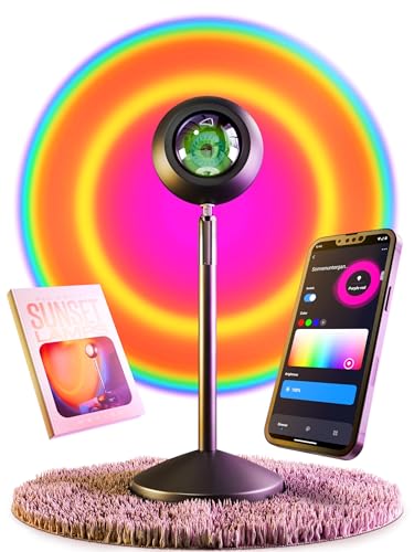 HEYLED® Sunset Lamp mit Smart Home Integration und App Steuerung - Inkl. EBOOK - LED Sunset Lampe...