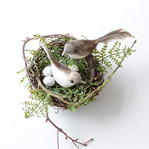Nid d'oiseau canari artificiel pour décoration de table champêtre
