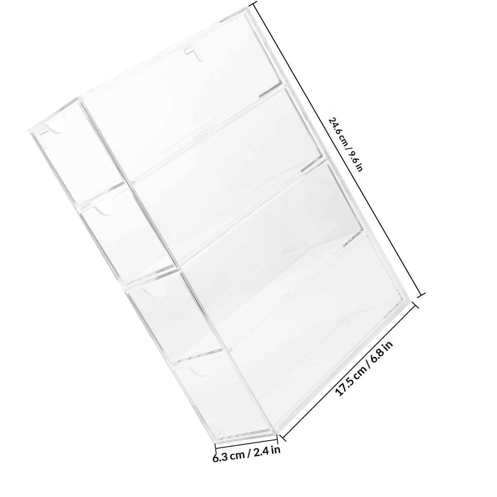 Toddmomy 2 Stück Acryl Brillenhalter Sonnenbrillenetui Organizer mit Schublade Wasserabweisend Pflegeleicht für Schreibtisch und Schminktisch für Kleine Büroartikel und Washi Tape