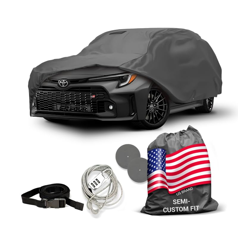 DaShield Ultimum Series Car Cover Waterproof All Weather for Toyota GR Corolla Car Cover 2023-2025 Hatchback - Protection Semi Custom Fit - Dust, Sun,