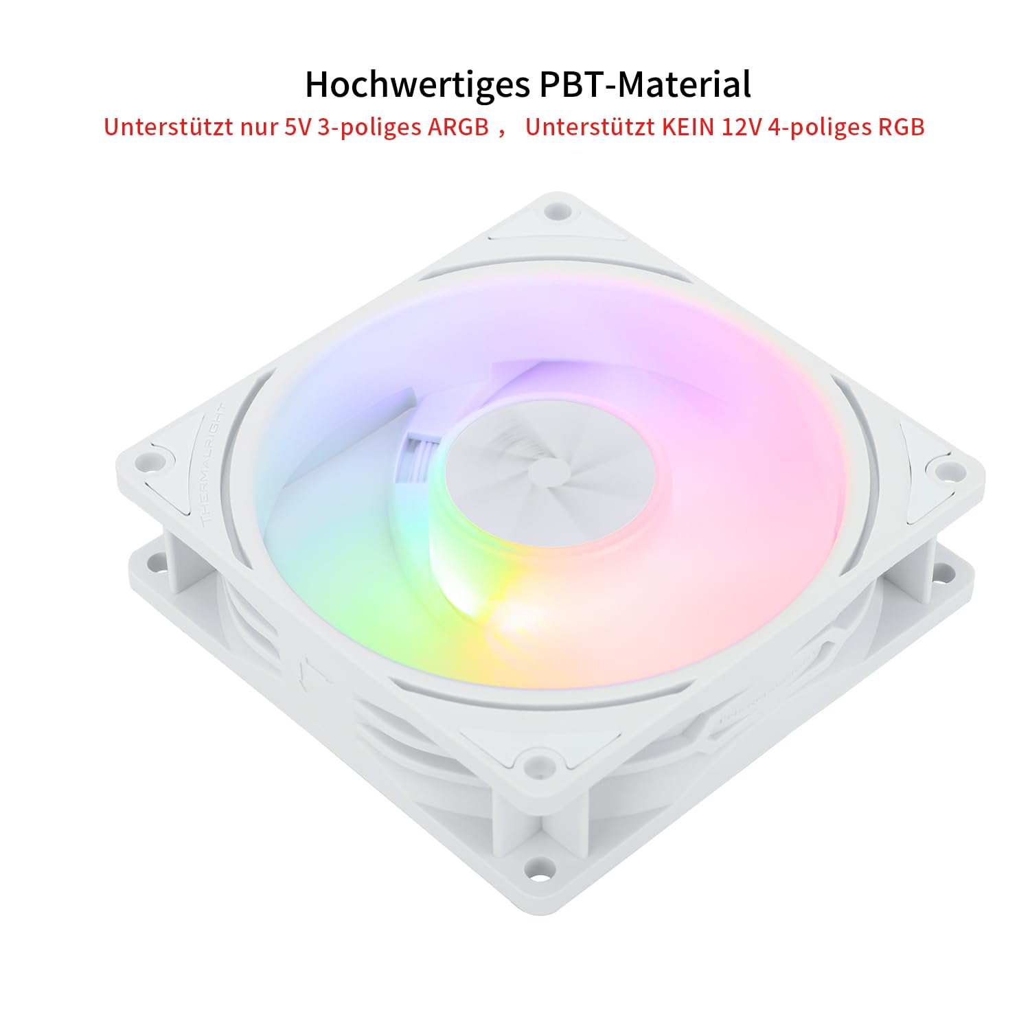 Thermalright TL-P9W-S wentylator CPU, obudowa komputerowa, wentylator ARGB, cichy wentylator 4-pinowy PWM PC, wydajny wentylator 92 mm, prędkość 2200 obr./min, wentylator CPU (biały)