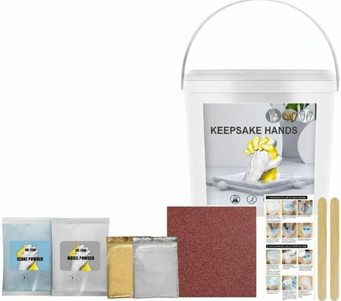 NALACAL Baby Keepsake Hand Casting Kit, Plaster Hand Molding DIY Kit for Infant Hand & Foot Mold, Kids Keepsake Sculptures, Hand Mold Sculpture Kit for Newborns, Toddlers, Babies