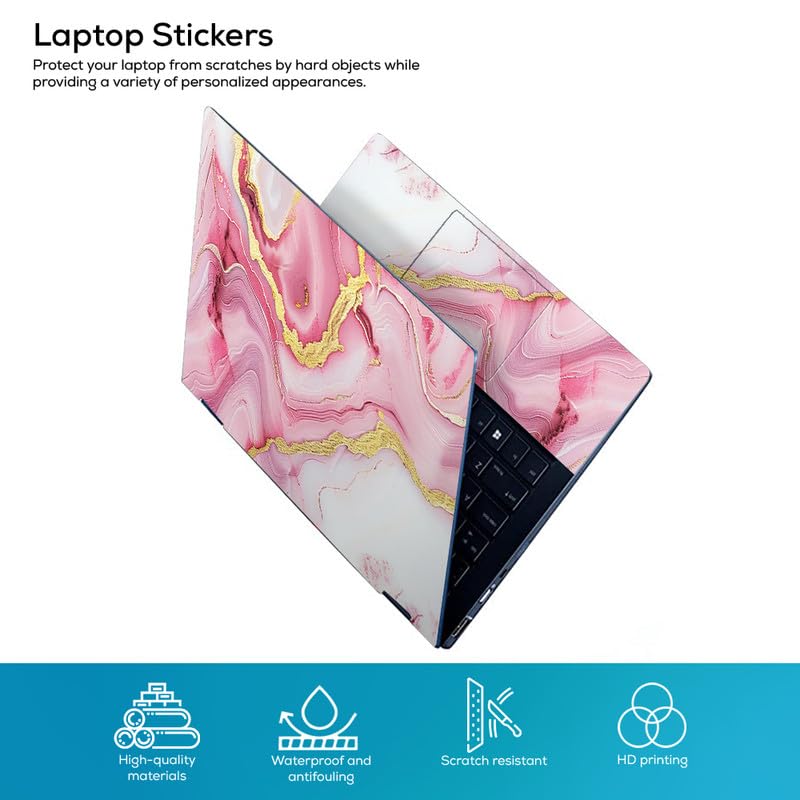 Image of Marbel D26 Top+Wrist Pad Vinyl Laptop Skin /Sticker /Cover for 15 to 15.6 Inches Laptops Laminated-Removable-HD Quality Compatible for Hp-Dell-Sony-Lenovo-Asus etc.(15x10 Inches)