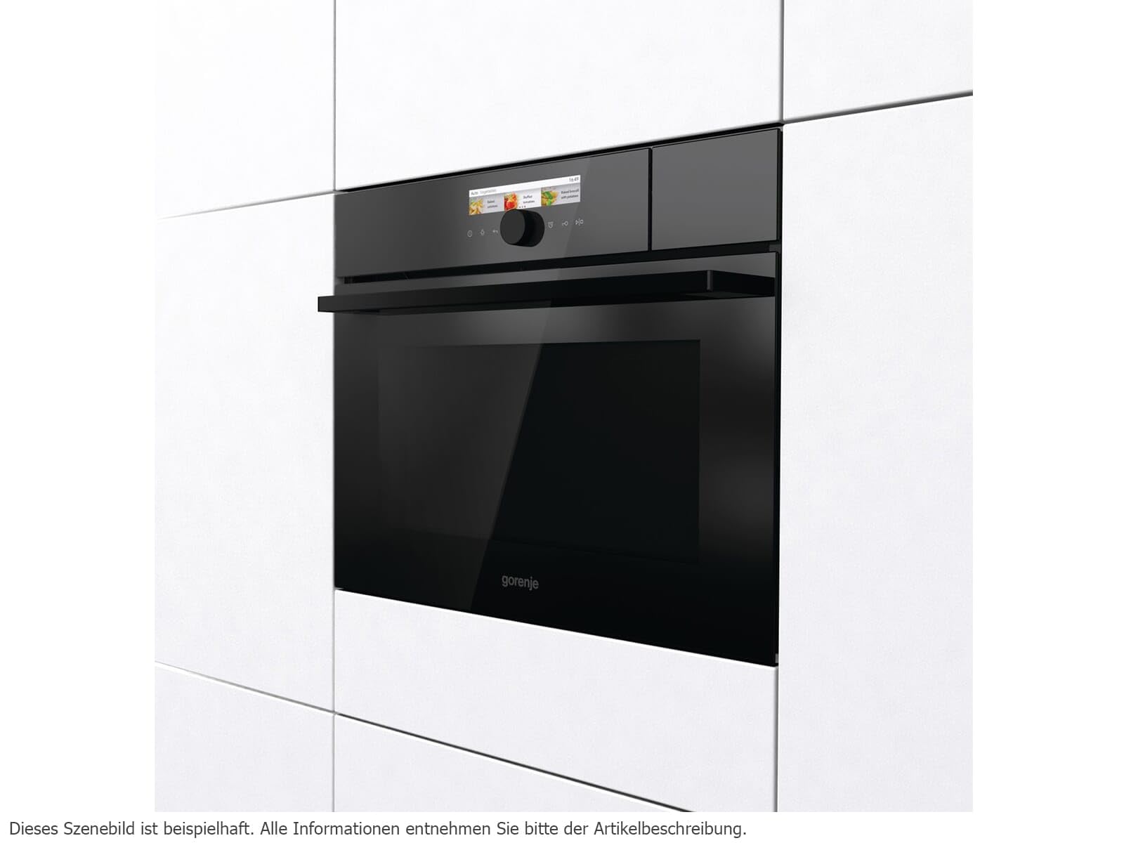 Gorenje Masterline BCMS598S19BG Kompakt-Dampfbackofen mit Mikrowellenfunktion Schwarz