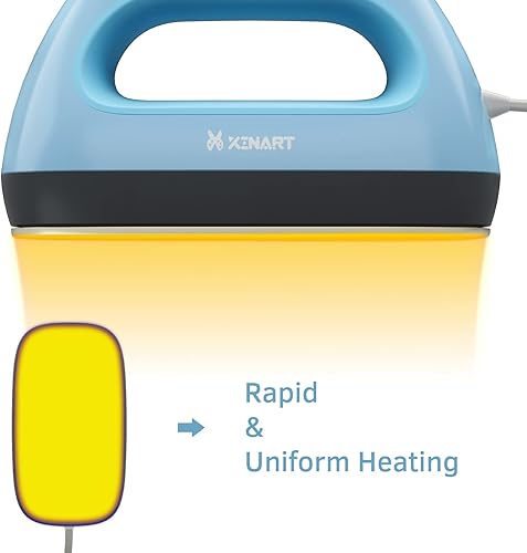 Miniatura 5 de Xinart Small Heat Press with Display (285℉ to 400℉) 7"x3.8" Mini Heat Press Machine for T-Shirts, 4 Levels Temp Settings Portable Heat Press Iron