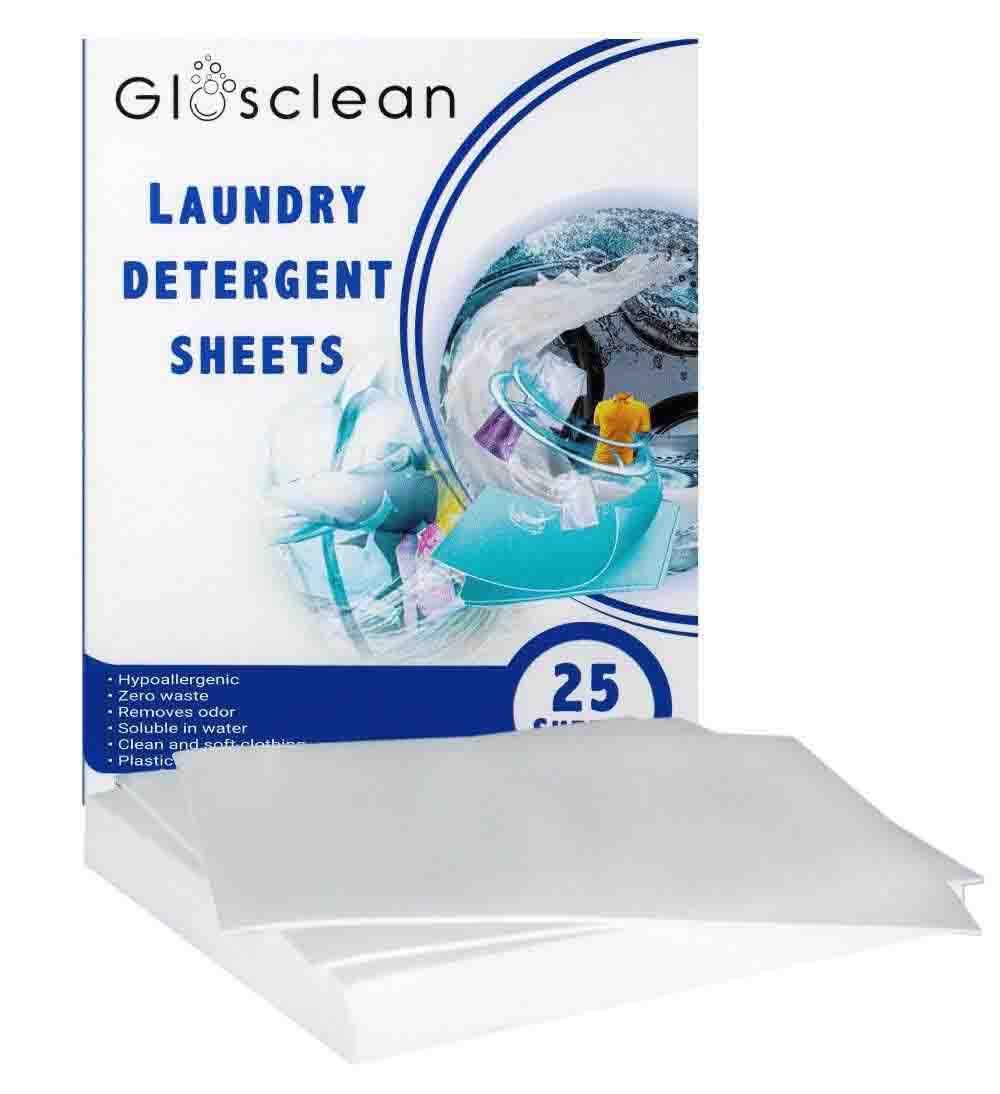 Laundry Detergent Sheets - 50 Strips 25 Sheets Earth Friendly Fresh Scent Plastic Free Travel Laundry Soap