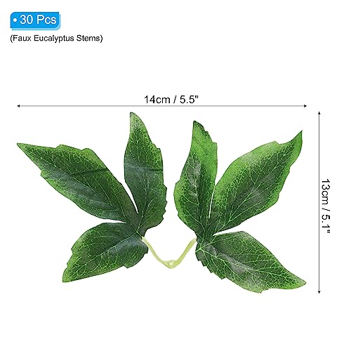 PATIKIL 5.5x5.1 Artificial Green Leaves, 30 Pcs Bulk Greenery Leaves Fake Peony Leaves Fake Leaves for Wedding Bouquets Wreaths Decor - Image 2