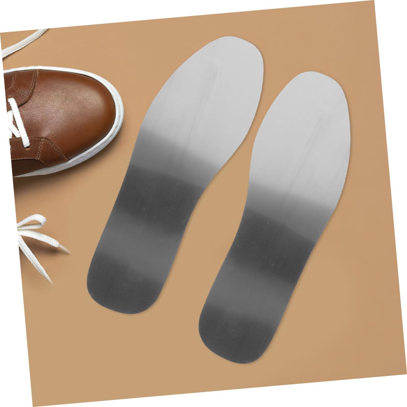 FOMIYES 4 Paare Edelstahl Einlegesohlen Durchtrittsichere Arbeitsschuhe Sohlen Metall Einlagen Antirutsch Herren Damen Für Sicherheitsstiefel Und Alltagsschuh