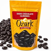 OZARK NUT ROASTERS, Dark Chocolate Almonds, Dark Chocolate Coated Flavored Snacks, World-Class Gourmet Candied Almonds, 14 oz, Pack of 1