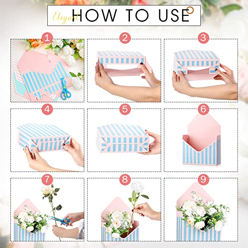 Geyee 16 Pcs Graduation Florist Bouquet Envelope Boxes Flower Bouquet Packaging Gift Paper Boxes Gift Wrapping Envelope Box Flower Bags for Mother's Day Valentines Wedding Party - Image 6