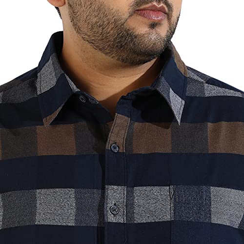 Image of CAHOOT Instafab Plus Men's Button Up Regular Fit Shirt for Casual Wear | Modern Clothing Shirt Crafted with Regular Sleeve, Comfort Fit & High-Performance for Everyday Wear