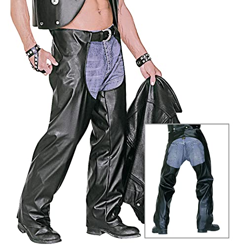 Chaps Rocker en Simili Cuir Souple Widmann avec Ceinture Réglable