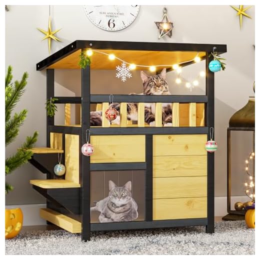 Stylish Two-Story Outdoor Cat Shelter