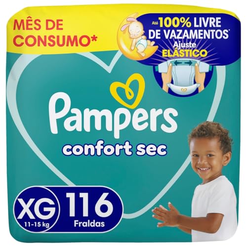 Fralda Pampers Confort Sec Tamanho XG 116 Unidades