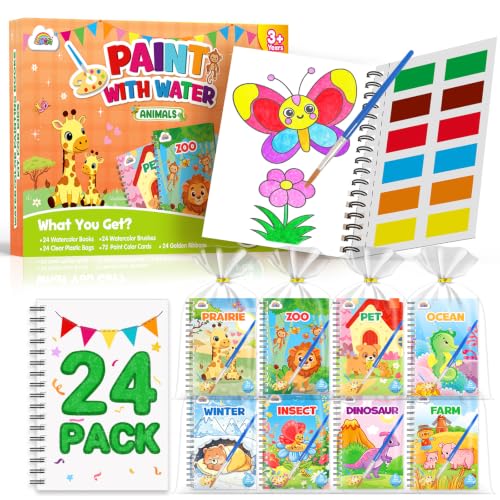 Image of ZMLM 24 Pack Animals Coloring Books - Birthday Party Favors for Kids 4-8