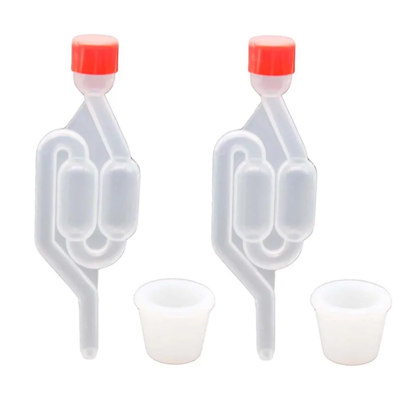 Attrezzatura per la produzione di birra Tipo Camera d'aria a doppia bolla e tappo damigiana in silicone for la produzione di vino e birra (confezione da 2) Attrezzatura per la produzione di birra