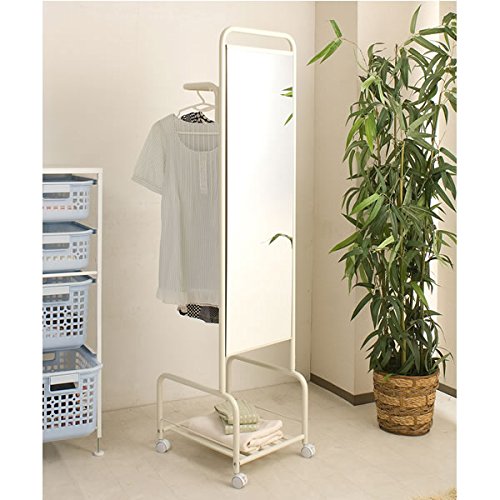 Amazon.co.jp: ミラー付きハンガーラック NJ-0084 : Home & Kitchen