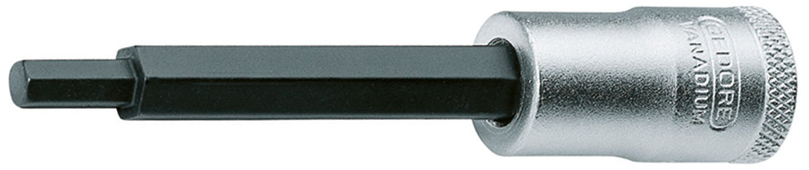 GEDORE Schraubendrehereinsatz – 3/8" Zoll, Innen-6-kant 4 Mm, Lang, Verchromt, Mit Kugelfangrille, Made In Germany
