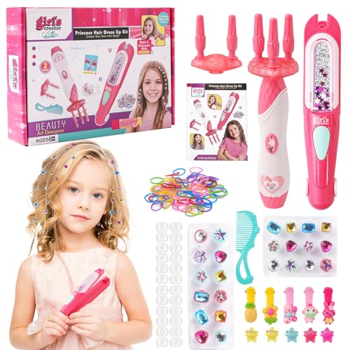 Herefun Trenzador de Pelo Automático, Pelo Trenzado Niñas Máquina, Accesorios de Peinado DIY, Juguetes Creativos para Niñas Regalos 5 6 7 8 9 10 Años