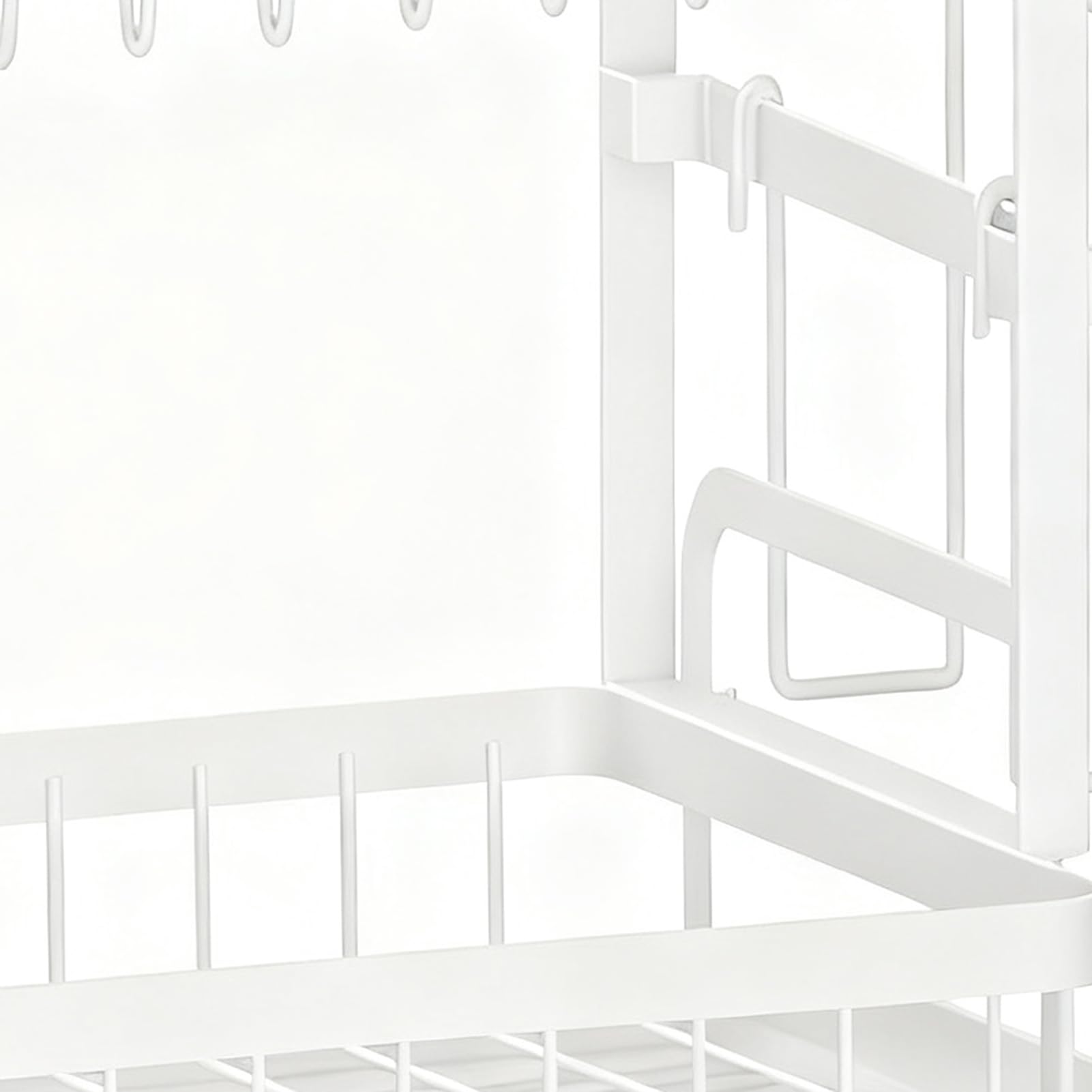 de 2 niveles, ahorro de espacio con soporte para utensilios, escurridor para encimera de cocina, para tazas, cubiertos, bandeja, platos, organización, fregadero, encimera, hogar, hogar