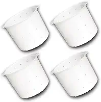 Forma para Queijo Minas Frescal e Ricota, Polietileno Branco, 1kg, 4 Unidades, 120x149x149mm, Com Tela Rígida e Furos