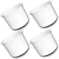 Forma para Queijo Minas Frescal e Ricota, Polietileno Branco, 1kg, 4 Unidades, 120x149x149mm, Com Tela Rígida e Furos