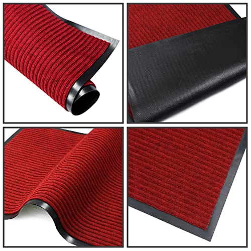 Fani DMF01S 2-Pack Heavy Duty Large Welcome Mat Outdoor Indoor Entrance Doormat Striped Floor Mat Waterproof Rug Front Door Mat Patio Anti-Skid Rubber Back thumb #3