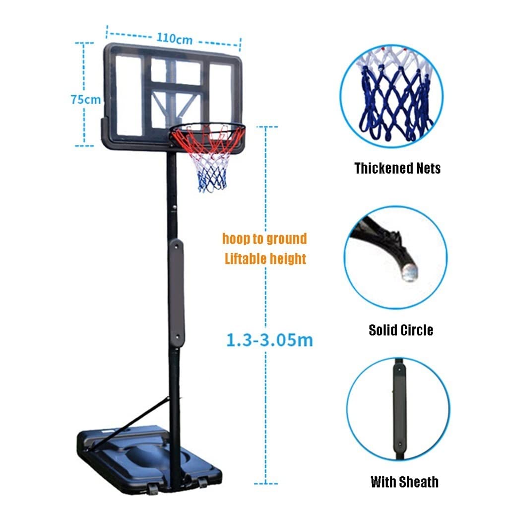 Tyrant III Steel-Acrylic In Ground Fixed Height Basketball System Navy Blue