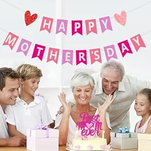 Happy Mother's Day Banner Decorations Glitter Pink Best Mom Ever Mom's Garland Sign Bunting Mothers Family Photo Backdrop for Decor Party Supplies Happy Mothers Day Banner Decorations Glitter Pink Best Mom Ever Moms Garland Sign Bunting Mothers Family Photo Backdrop for Decor Party Supplies
