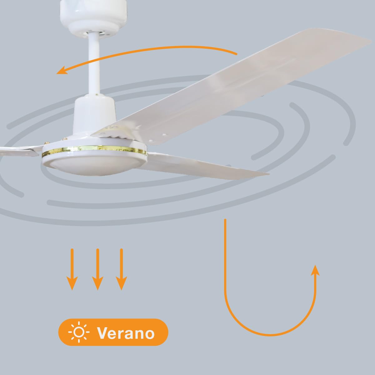 gsc evolution | Ventilador de techo Industrial | Motor AC | Ø142 cm | Ideal para techos industriales | Controlador instalado en pared | 5 velocidades | 220-240V