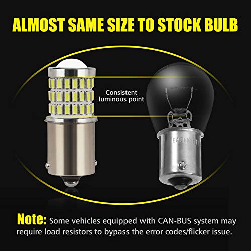 Auxlight 1156 Ba15S 1003 1156A 1141 7506 Led Bulbs Xenon White, Ultra Bright 57-Smd Led Replacement For Back Up/Reverse Lights, Brake/Tail Lights, Turn Signal/Parking Or Running Lights (Pack Of 2) #TOP3