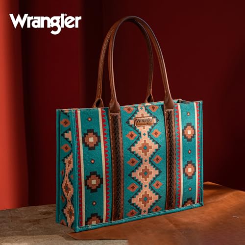 Image of Wrangler Tote Bag for Women Western Purse and Aztec Satchel Handbag