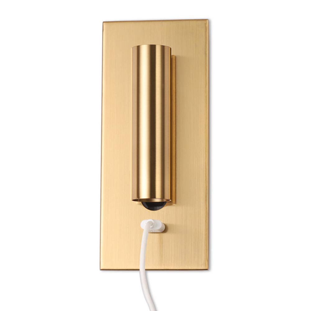 Prosta lampa do czytania na ścianie w stylu europejskim, górny i dolny punkt, obrót w lewo i w prawo, LED 3 W, ładowanie USB, ukryty przełącznik, do pokoju hotelowego, lampa chowa