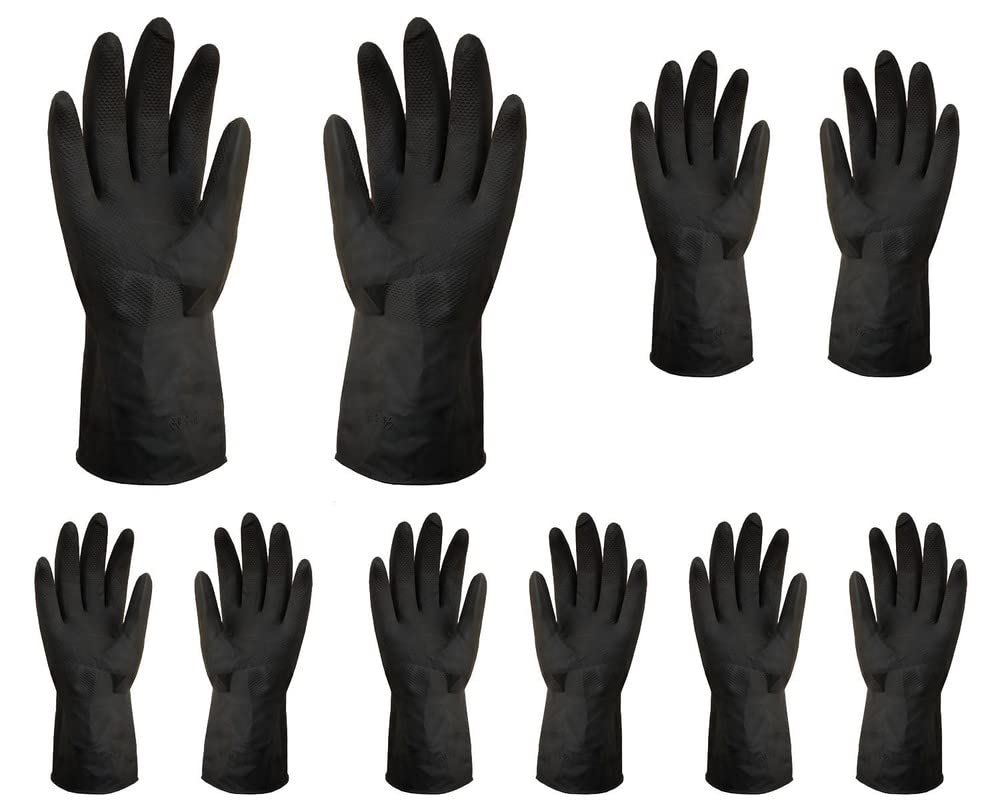 Auto E-Shopping Cleaning Hand Gloves Hand Work Safety Polymer Coated Non Slip Gloves Free Size Black Set of 5 Pairs (B09ZPW1PSJ) Amazon Price History, Amazon Price Tracker