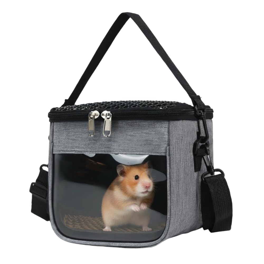 Small Animal Carrier Bag, Oxford Cloth Hamster Travel Bag Breathable Small Animal Pouch for Hamsters, Sugar Gliders, Guinea Pigs, Chinchillas