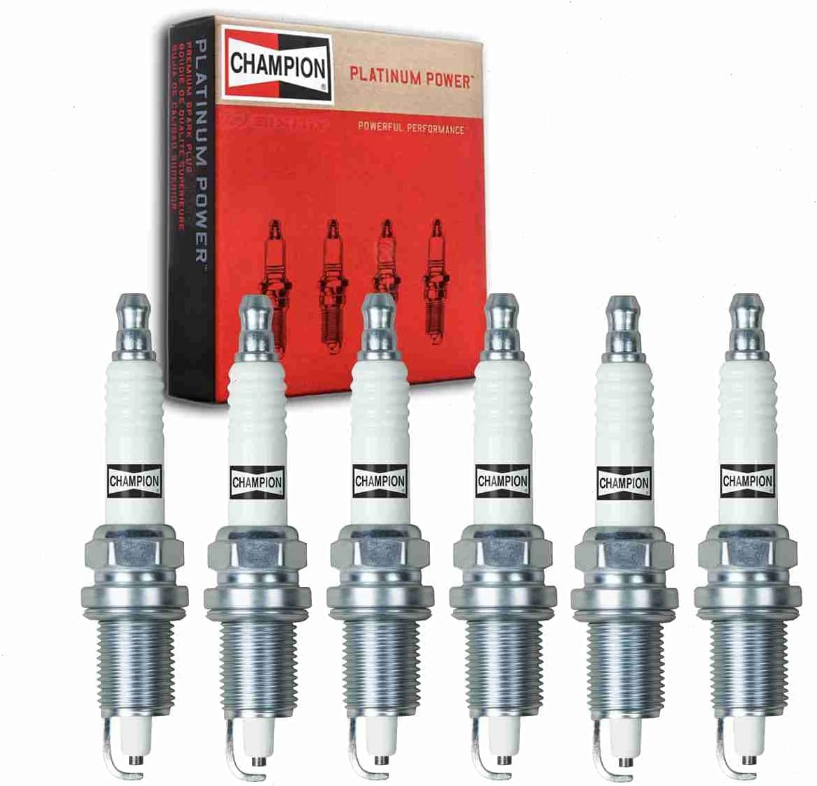 6 pc Champion Platinum Spark Plugs compatible with Dodge Charger 3.5L V6 2006-2010