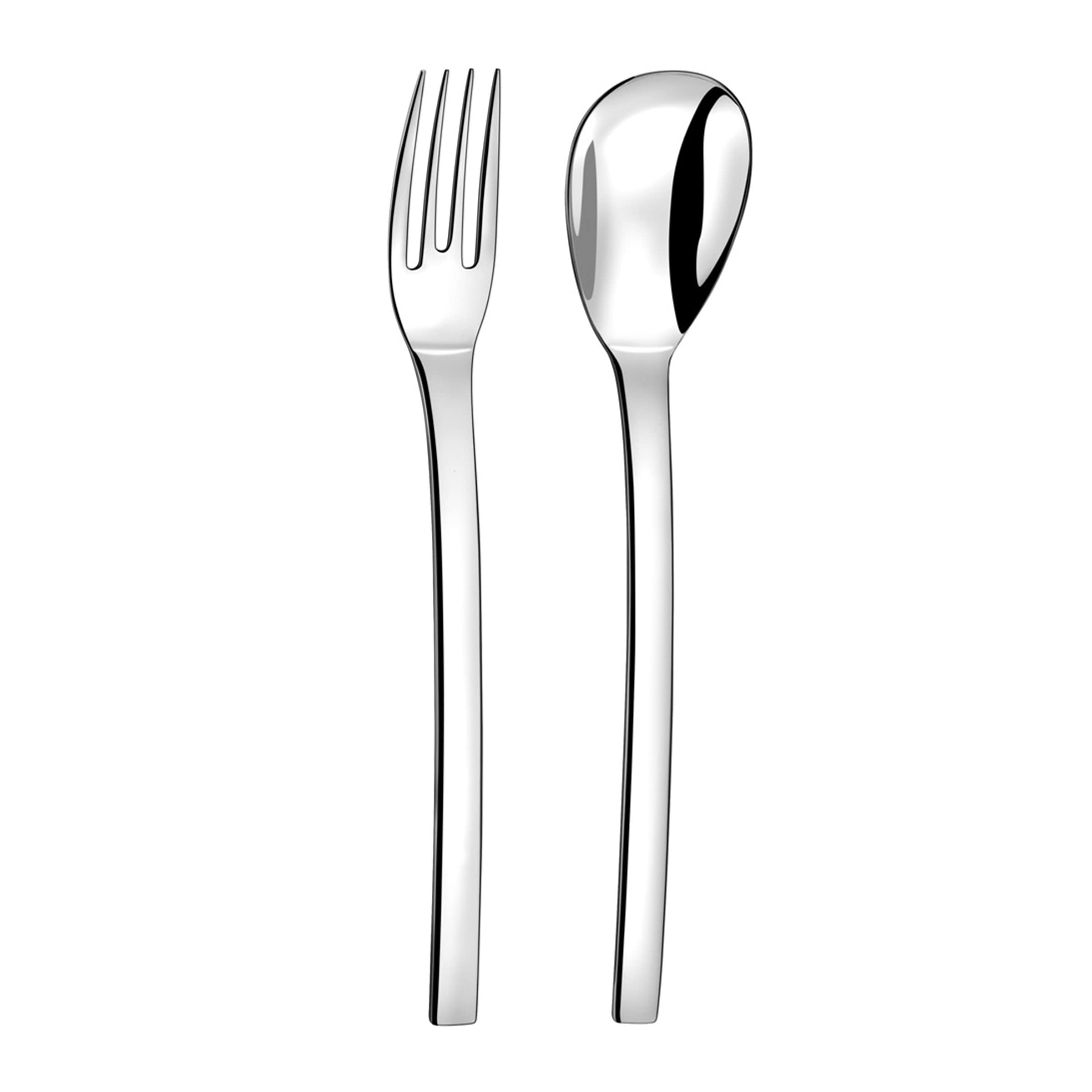 COUZON - Ménagère 50 couverts de table en coffre bois pour 12 personnes - Pix'Elle - Acier inoxydable 18/10, Finition Miroir, Epaisseur 2.5 mm - Inox