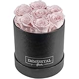 Immortal Fleur Preserved Roses | Fresh Real Flowers Arranged In Elegant Round Box | Last Over a Year...