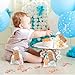 120 Pcs Bear Baby Shower Favors Bear Party Favors, Cute Keychain with Organza Bags Thank You Kraft Tags and Rope for Guests Girls Boys Birthday Party Supplies Decorations (Blue, Cute)