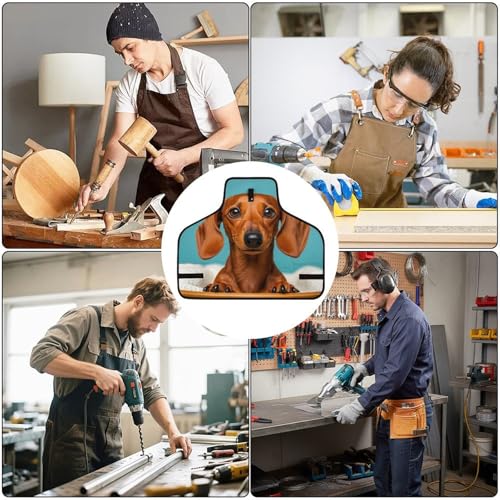 Delantal de trabajo con diseño Dachshund Dog y ajuste rápido miniatura 6
