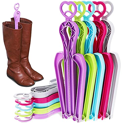 Juvale 10-Pack Boot Storage Shaper Inserts Stand Up Holders, 5 Colors, 4 x 13 Inches
