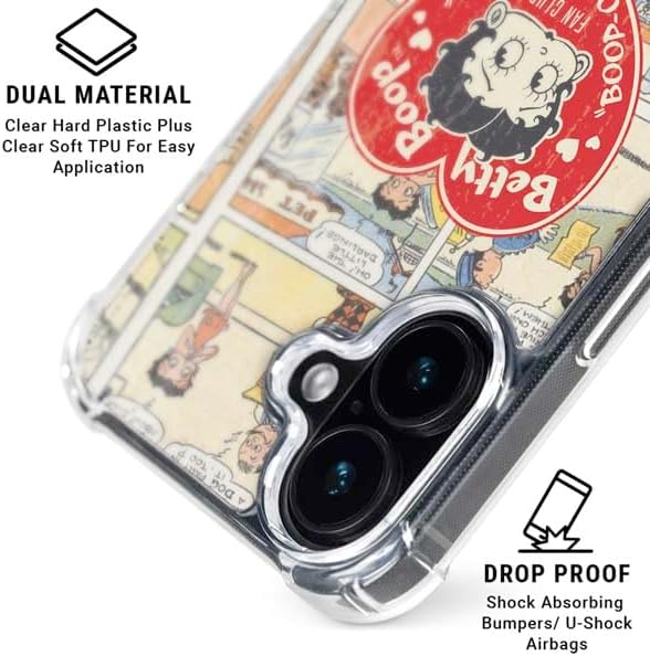 Skinit Phone Case Compatible with MagSafe iPhone 16 - Officially Licensed Betty Boop Comic Strip Design