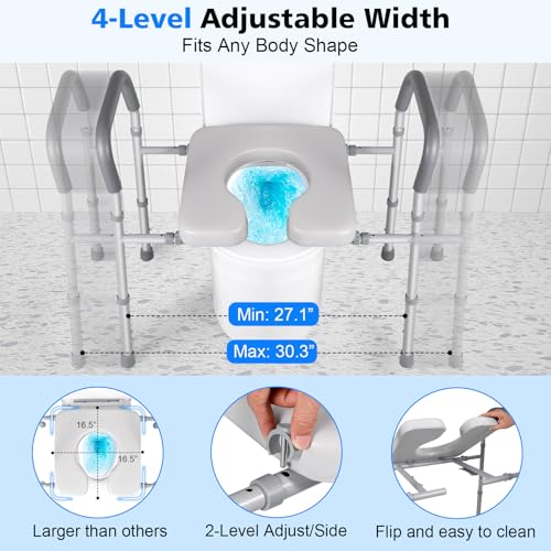 Takuyada TK Width & Height Adjustable Raised Toilet Seat thumb #2