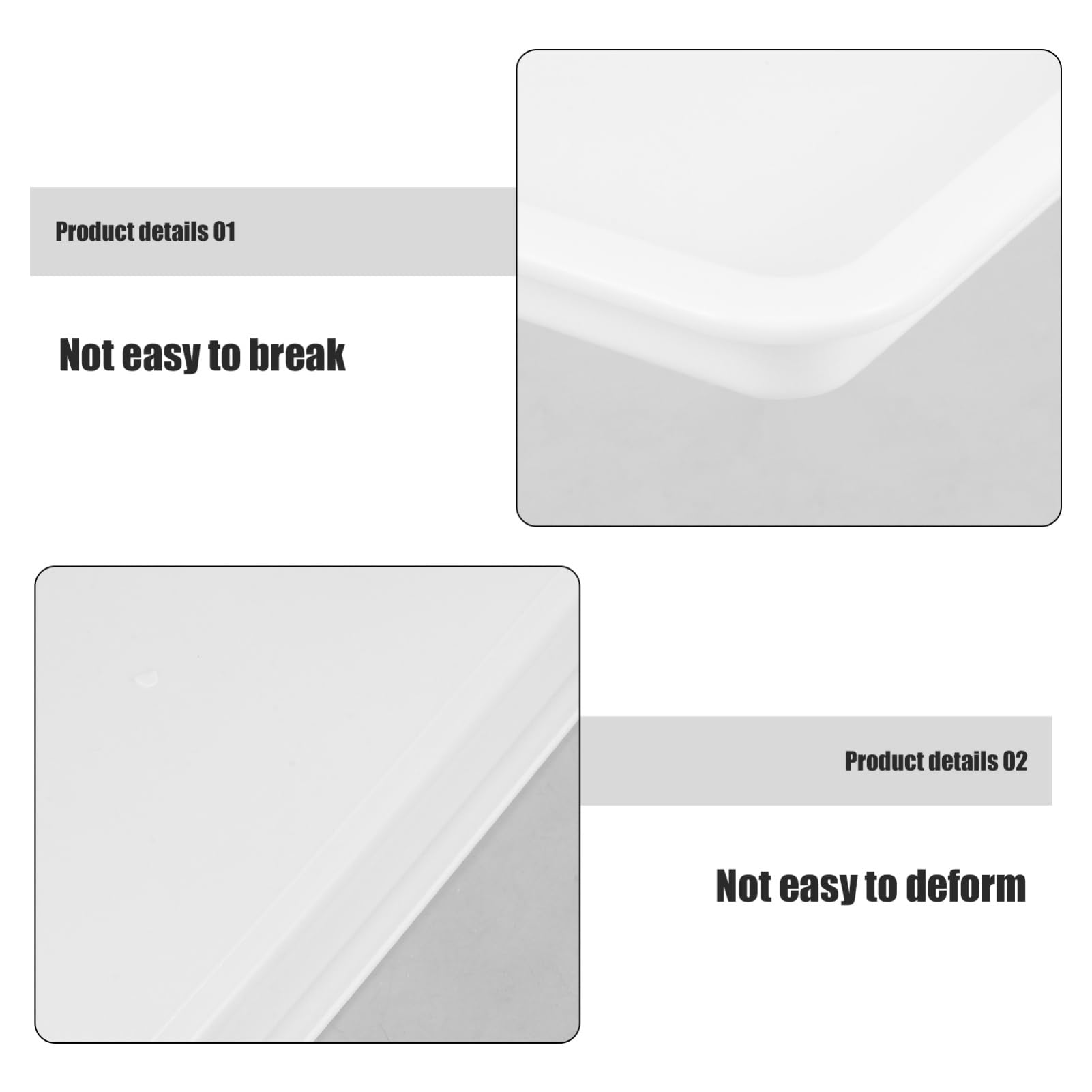 VILLFUL 5pcs Storage Tray Reagent Tray Laboratory Square Plate Labs Dissection Tray Weighing Scale Trays Lab Utility Tray Scientific Laboratory Tray Lab Tray Plastic Tray Tool Tray White