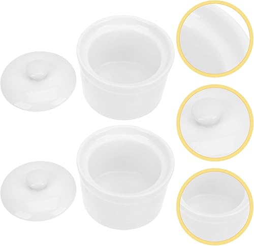 Miniatura 4 de Angoily Olla de cerámica con tapa, tazón de sopa de vapor pequeño, taza de vapor, utensilios de cocina para natillas de huevo, pájaros medicinales